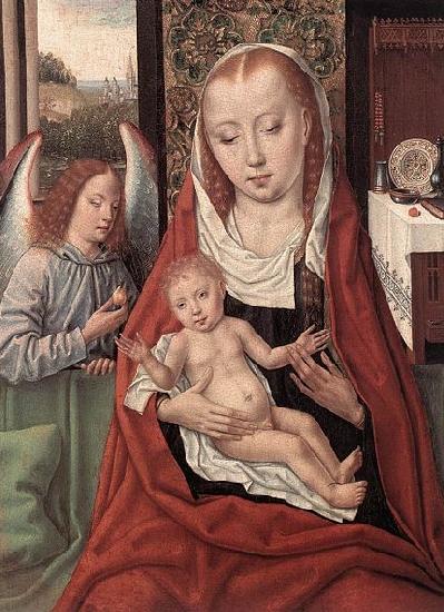Master of the Legend of St. Lucy Virgin and Child with an Angel oil painting picture